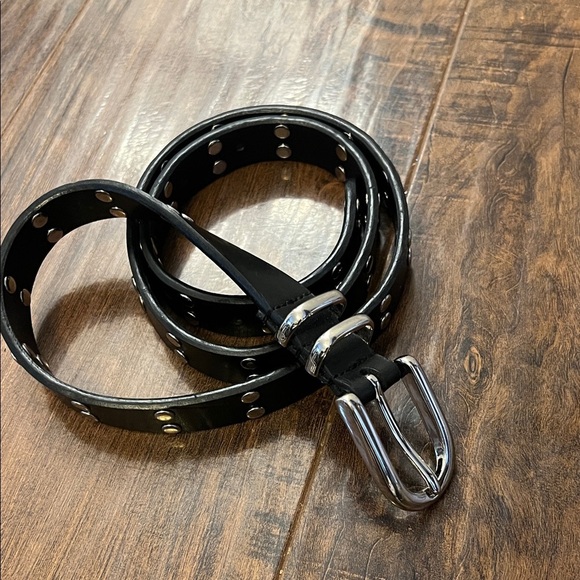 Women’s Black Belt with Silver Studs and Buckle main image 9